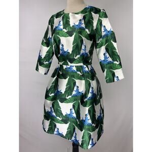 Blaque Label Revolve Formal Dress White Green Blue Floral XS Full Skirt